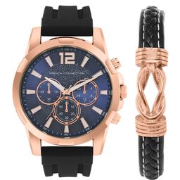 French Connection Men Analogue Watch With Leather Bracelet-94