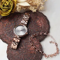 French Connection Women Rose Gold Watch Gift Set-image-52
