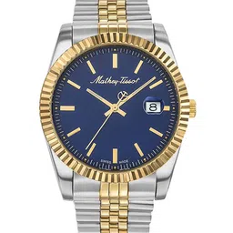 Mathey-Tissot Men Navy Blue Swiss-Made Rolly 3 Analogue Watch H810BBU-image-33