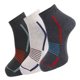 Dollar Socks Men Pack Of 3 Assorted Above Ankle-Length Combed Cotton Socks-image-88