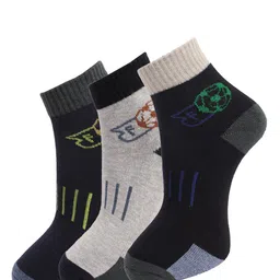 Dollar Socks Men Pack Of 3 Assorted Ankle-Length Cotton Socks-12