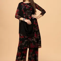 Hinayat Fashion Floral Printed Regular Kurta With Palazzos & Dupatta-picture-34