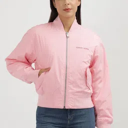 Tommy Hilfiger Women Colourblocked Crop Tailored Jacket with Patchwork-picture-19