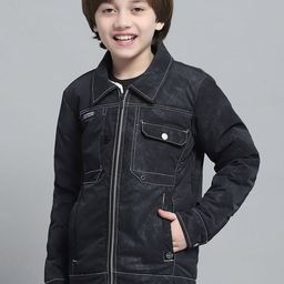 Monte Carlo Boys Spread Collar Solid Casual Lightweight Denim Jacket-picture-24