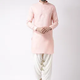 KISAH Men Pink Angrakha Kurti with Patiala-picture-44