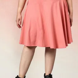 BAESD Flared Knee Length Skirt With Pockets-picture-25