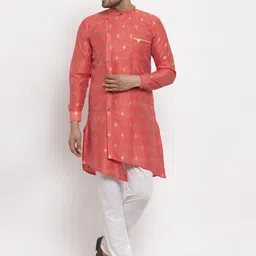 KLOTTHE Men Red & White Kurta with Churidar-picture-22