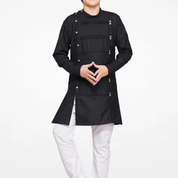 Jeetethnics Boys Black & White Kurta with Pyjamas-image-34