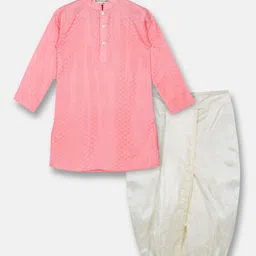 Sethukrishna Boys Pink Kurti with Pyjamas-picture-13