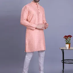SHIWAM ETHNIX Printed Regular Straight Kurta with Pyjamas-picture-58