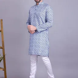 SHIWAM ETHNIX Printed Regular Kurta with Pyjamas-picture-51