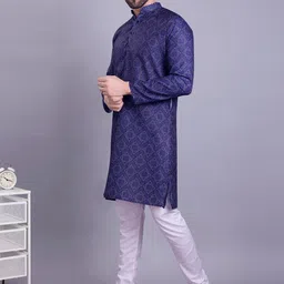 SHIWAM ETHNIX Abstract Printed Regular Kurta with Pyjamas-picture-14