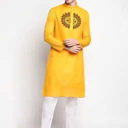 DEVOILER Ethnic Motifs Printed Straight Kurta With Pyjamas-picture-37