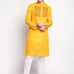 DEVOILER Ethnic Motifs Printed Mandarin Collar Regular Kurta with Pyjamas-picture-37