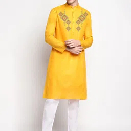 DEVOILER Ethnic Motifs Printed Mandarin Collar Regular Kurta with Pyjamas-picture-35