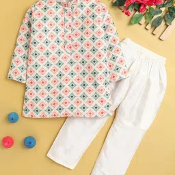 Jeetethnics Boys Geometric Printed Kurta With Trousers-6