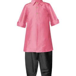 A T U N Boys Pink Regular Kurta with Pyjamas-picture-39