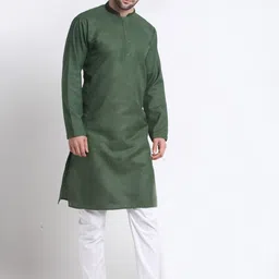 KRAFT INDIA Mandarin Collar Regular Kurta with Pyjamas-picture-45