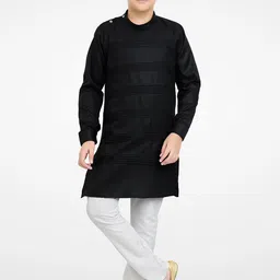 Jeetethnics Boys Black Kurta with Pyjamas-27