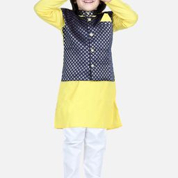 BownBee Boys Regular Pure Cotton Kurta with Pyjamas-picture-13