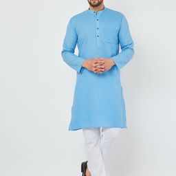 Armaan Ethnic Mandarin Collar Regular Pure Cotton Kurta with Pyjamas-picture-18