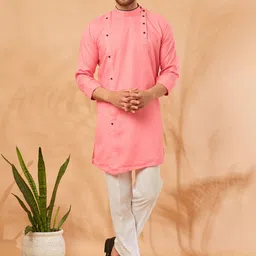 Armaan Ethnic Mandarin Collar Pure Cotton Straight Kurta with Pyjamas-picture-13