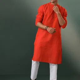 SHVAAS by VASTRAMAY Striped Regular Pure Cotton Kurta With Pyjamas-image-33