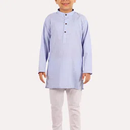 Superminis Boys Blue Regular Pure Cotton Kurta with Pyjamas-39