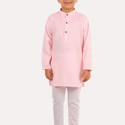 Superminis Boys Pink Regular Pure Cotton Kurta with Pyjamas-picture-23