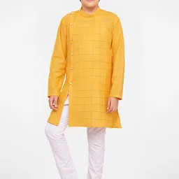 Jeetethnics Boys Yellow Kurta with Pyjamas-image-71