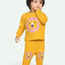 ariel Infant Kids Printed Pure Cotton T-shirt with Pyjamas-48