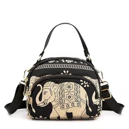 Diva Dale Women Black Ethnic Motifs Printed Structured Sling Bag-image-18