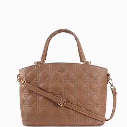 yelloe Textured Shoulder Bag with Quilted-image-91