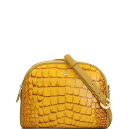 Da Milano Textured Leather Structured Sling Bag-17