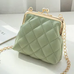 SYGA Textured Leather Bucket Sling Bag with Quilted-17