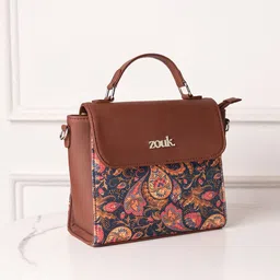 ZOUK Paisley Printed Structured Handheld Bag image 1