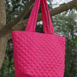 Anekaant Geometric Sef Design Quilted Detailed Shopper Tote Bag-18