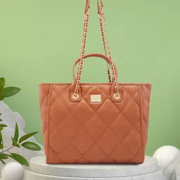 Caprese Structured Tote Bag with Quilted-8