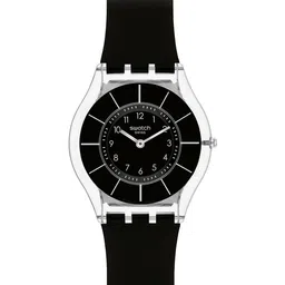 Swatch Unisex Embellished Dial & Ceramic Straps Analogue Watch SS08K103-70