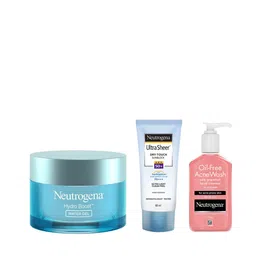 Neutrogena Set of Hydro Boost Gel, Oil Free Grapefruit Facewash & Sheer Dry Touch Sunblock-46