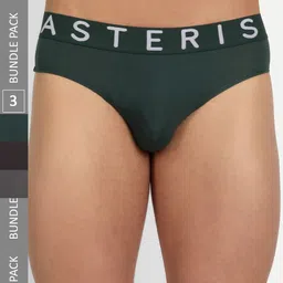 Asterisk Men Pack Of 3 Basic Briefs MBR-CBK&MGY&FGN-XS-04-picture-43