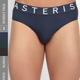 Asterisk Men Pack Of 3 Basic Briefs MBR-CBK&PBL&FGN-XS-04-picture-49