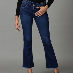 SHOWOFF Women Bootcut High-Rise Light Fade Stretchable Jeans-image-58