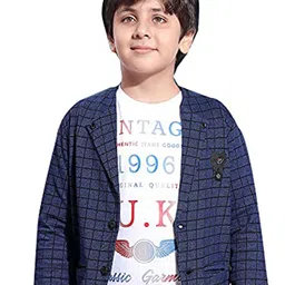 BAESD Checked Cotton Single-Breasted Blazer With T-Shirt-image-23