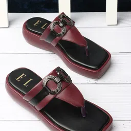 ELLE Buckled Flatform Heels-55