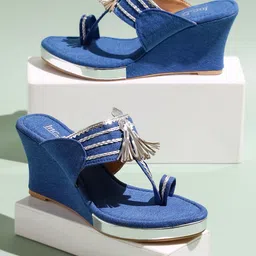 Inc 5 Embellished Open Toe Wedge Heels-12