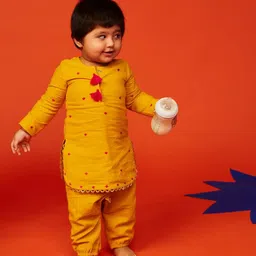 Somersault Girls Embroidered Pure Cotton Straight Kurta with Trouser-image-87