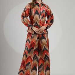 WESTHOOD Printed Long Sleeve Shirt & Trouser Co-Ords-image-61