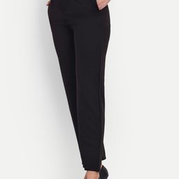 Next One Women Tailored Straight Fit High-Rise Easy Wash Formal Trouser-picture-2