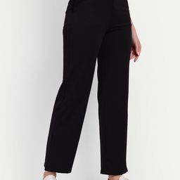 Next One Women Tailored Straight Fit High-Rise Easy Wash Trousers-picture-19